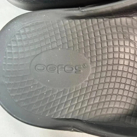 OOFOS OOahh Sport Flex Slides Size M9/W11 Black Athleisure - Picture 7 of 9